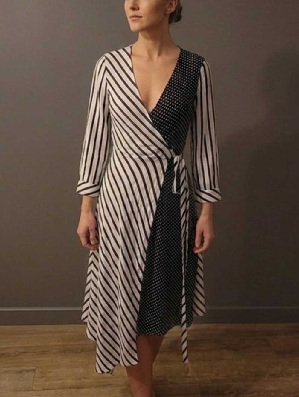 Asymmetrical Wraparound Dress